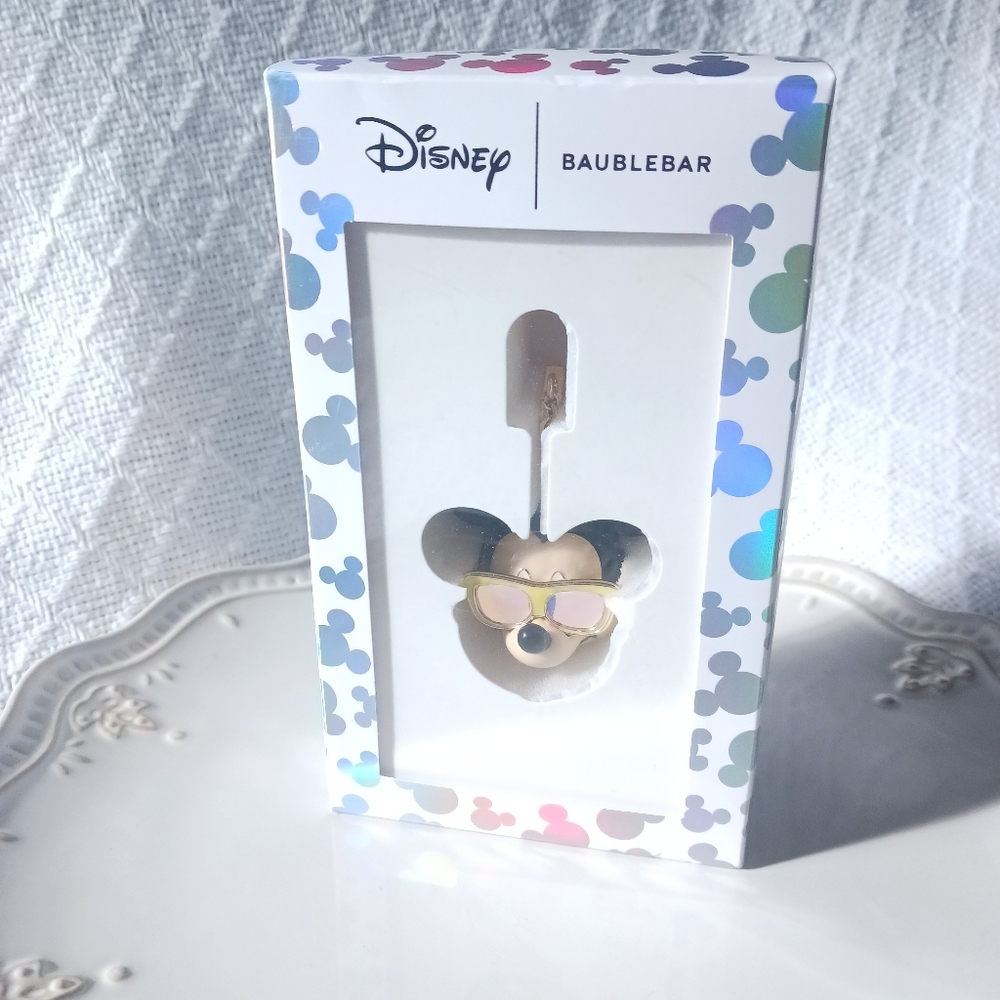 Baublebar × Disney Mickey Mouse Head with Sunglasses Bag Charm Keychain